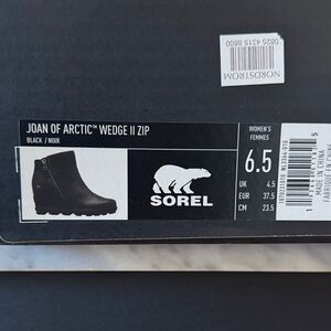 Sorel Joan of Arctic Black Wedge II Zip Boots - EUC